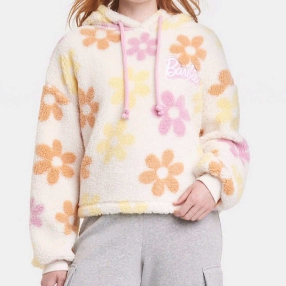 Grayson Threads x Barbie Floral Sherpa Hoodie Women’s Size L